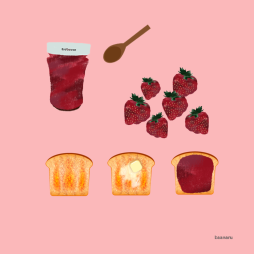 イチゴジャム&トースト
